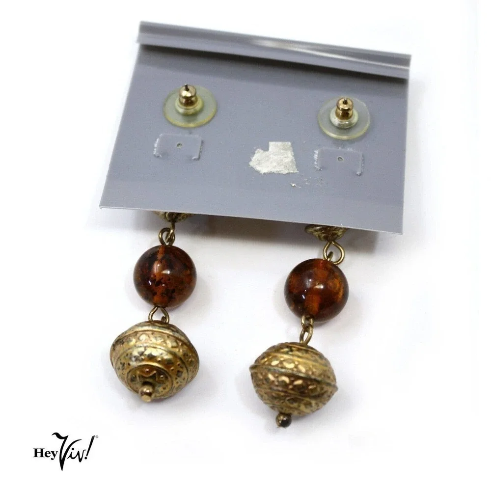 Vintage 1980s Avante Dangle Pierce Earrings on Card New/Old Store Stock -Hey Viv